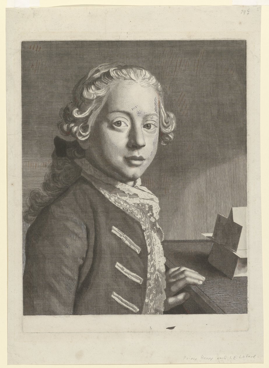 Portret van Hendrik Frederik, hertog van Cumberland door Jean Etienne Liotard (attributed to)