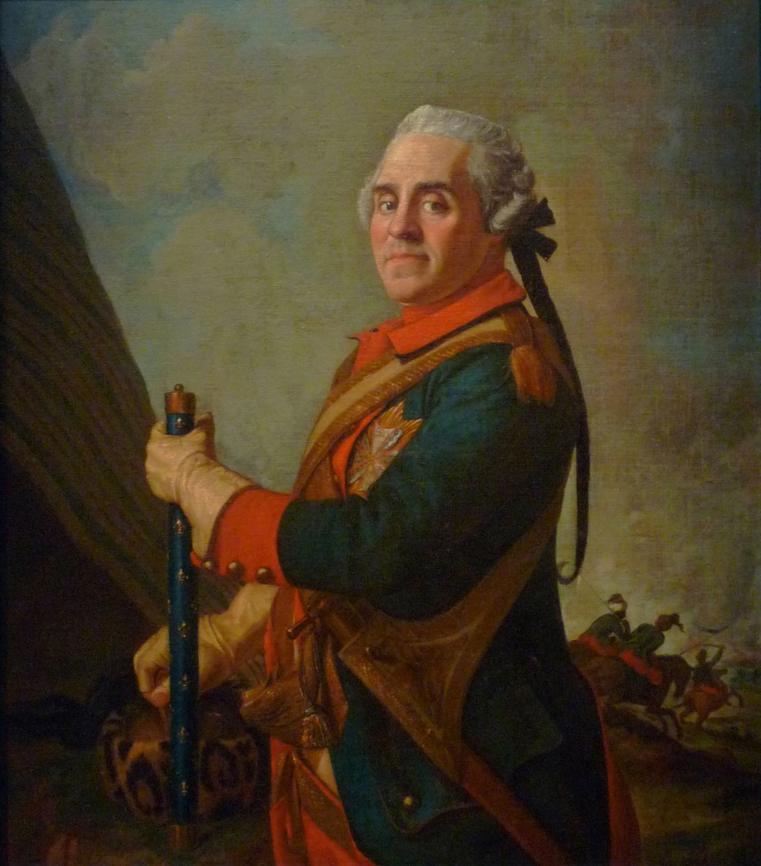 Portret van Maurice de Saxe 1696-1750, Maarschalk van Frankrijk, 18e eeuw door Jean Étienne Liotard