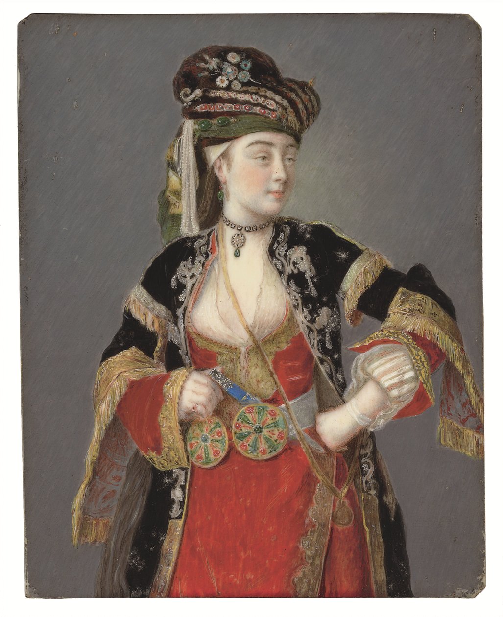 Vermoedelijk portret van Laura Tarsi in Turkse kleding door Jean Étienne Liotard