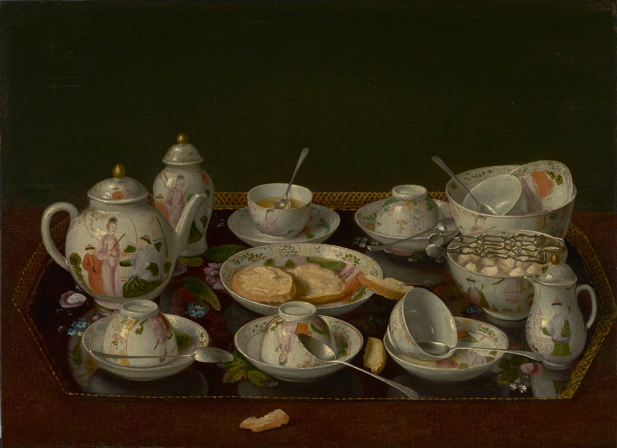 Stilleven: Theeservies, c.1781-3 door Jean Étienne Liotard