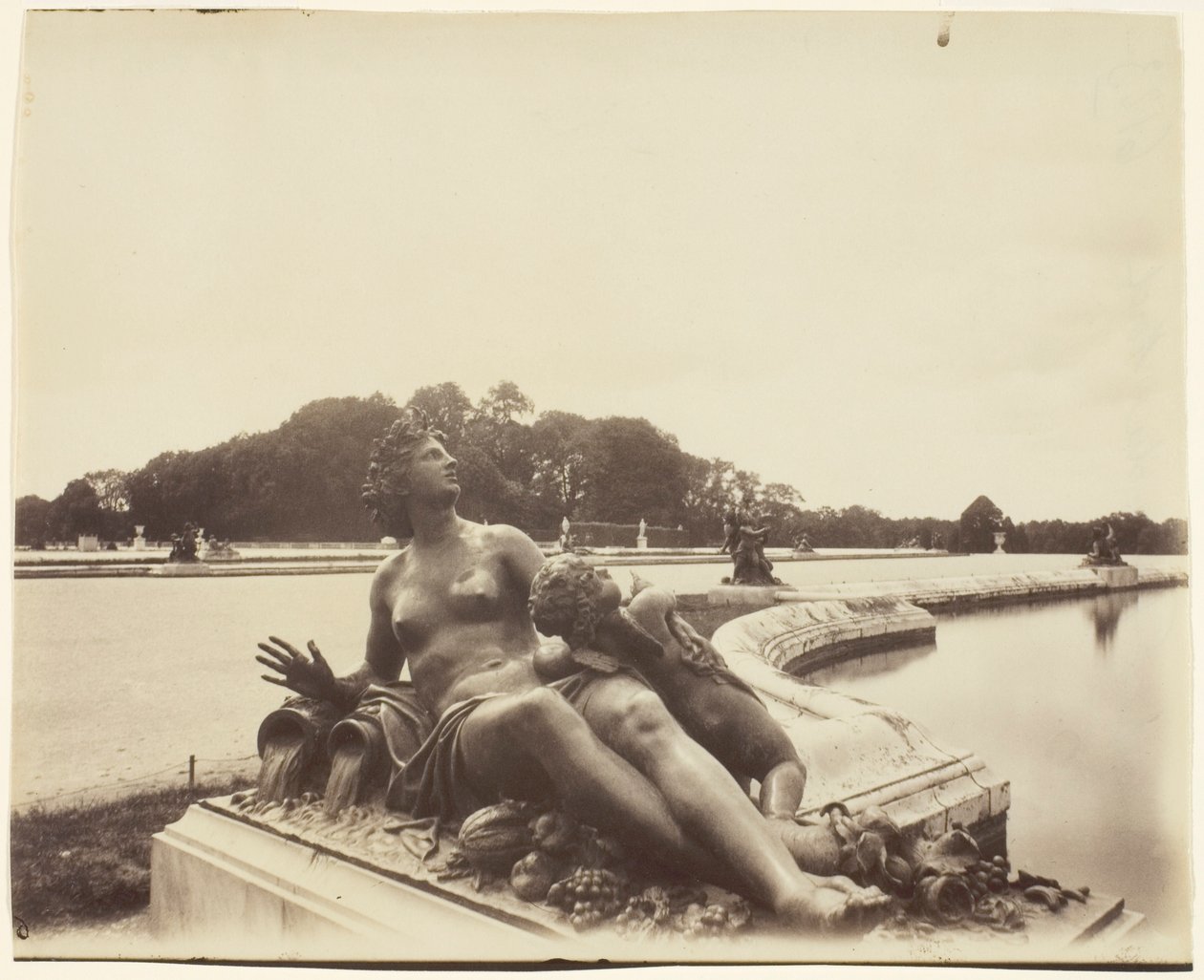 Versailles, noordelijk bekken door Jean Eugène Auguste Atget