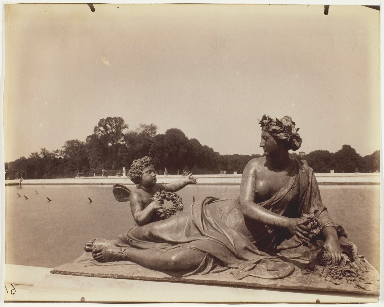 Versailles, Park hoek door Jean Eugène Auguste Atget