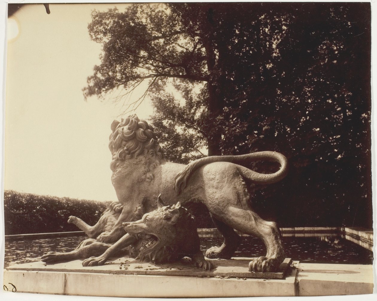 Versailles, Fontein van Diana (Detail) door Jean Eugène Auguste Atget