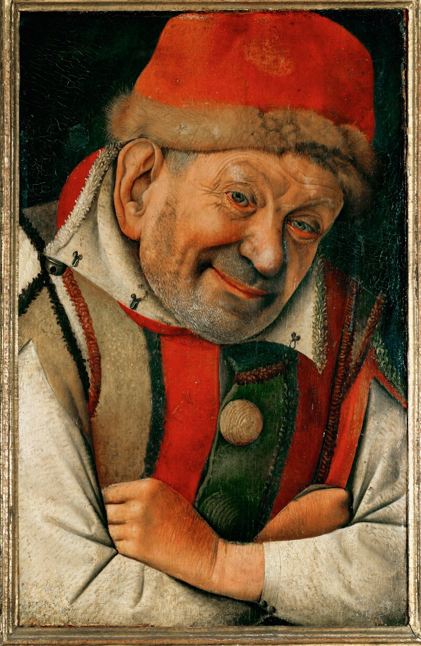 Gonella, hofdwerg van de hertogen van Ferrara ... (olieverf op eikenhout) door Jean Fouquet