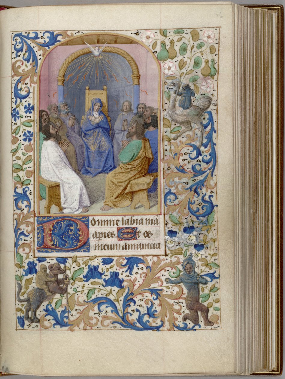 Pinksteren Getijdenboek, 1450-1499 door Jean Fouquet