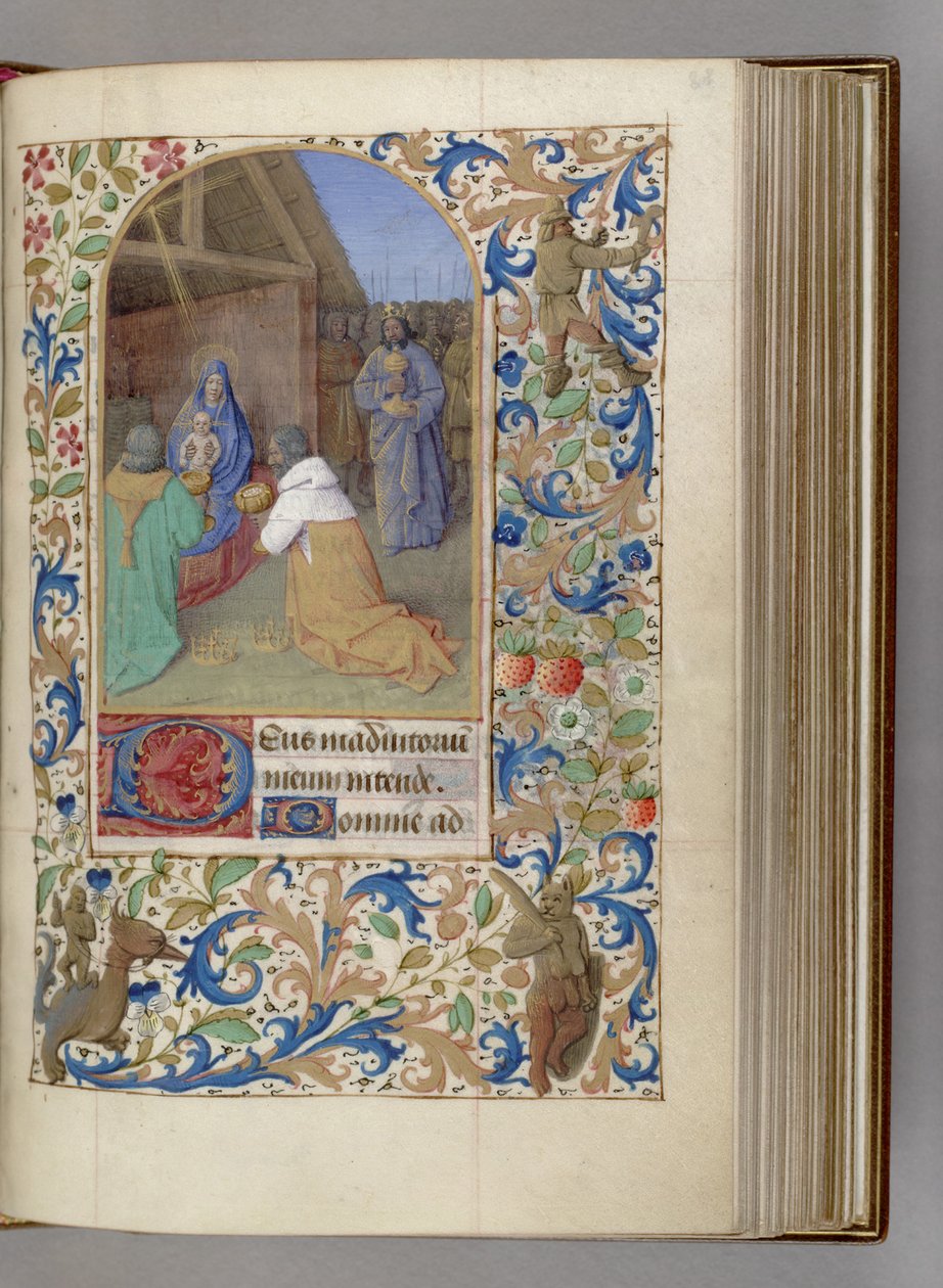 De aanbidding der wijzen Getijdenboek, 1450-1499 door Jean Fouquet