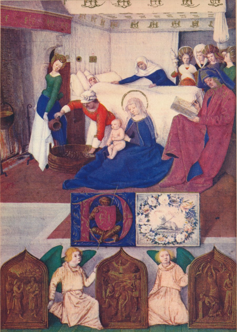 De geboorte van Sint Johannes de Doper, ca. 1455, 1939 door Jean Fouquet
