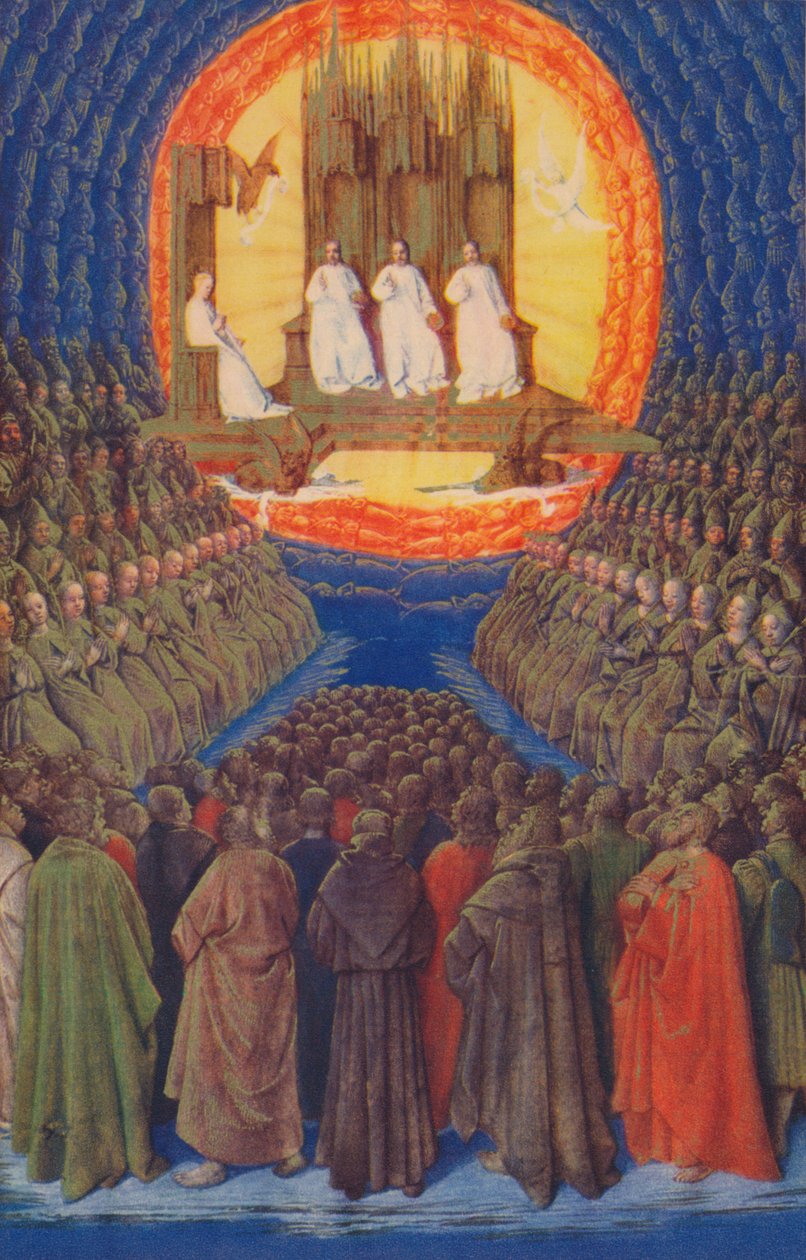 De Drie-eenheid in zijn Glorie, ca. 1455, 1939 door Jean Fouquet