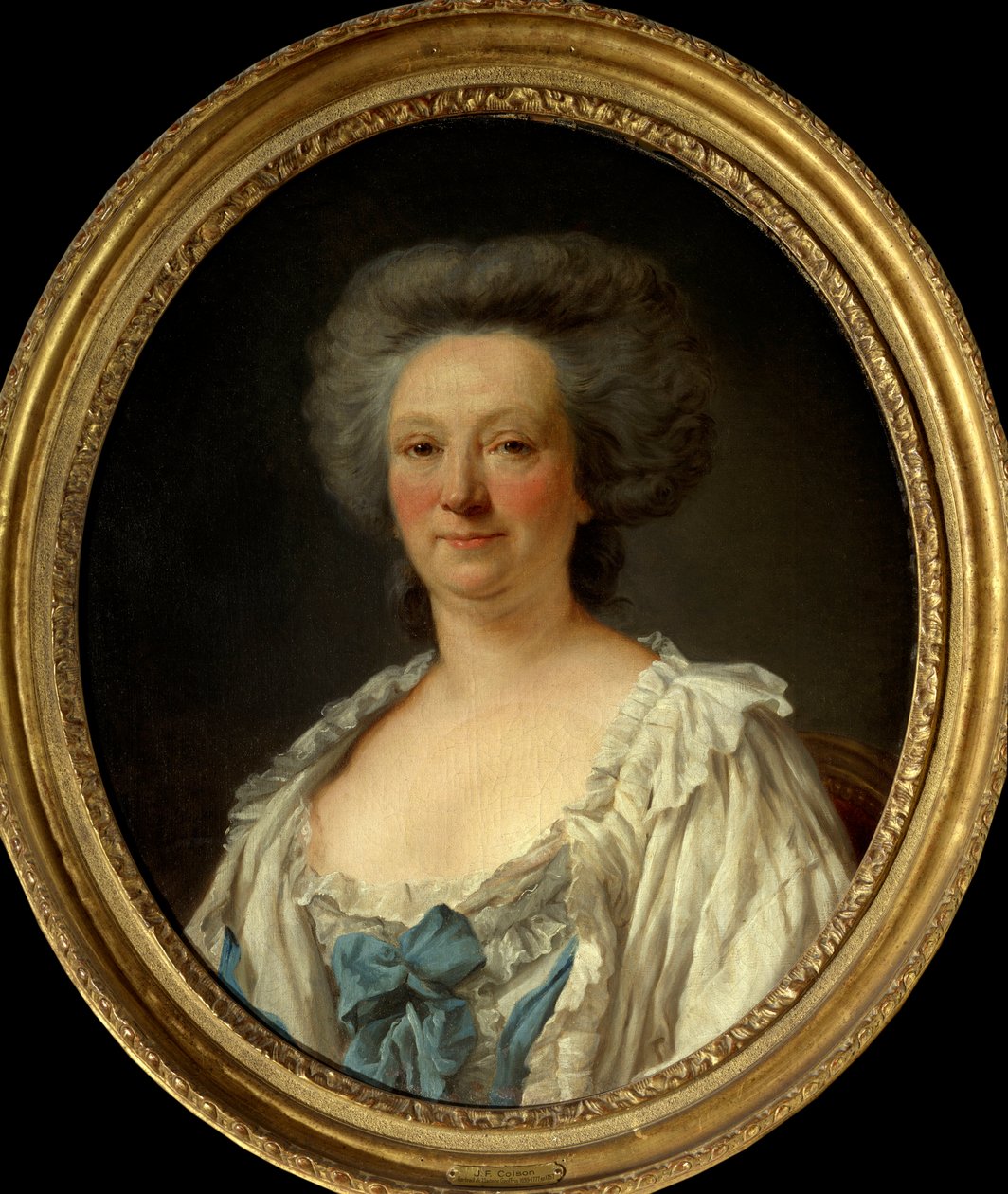 Portret van Madame Geoffrin door Jean Francois Colson