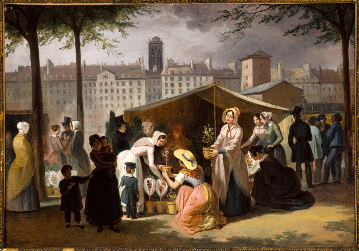 De Bloemenmarkt door Jean Francois Demay