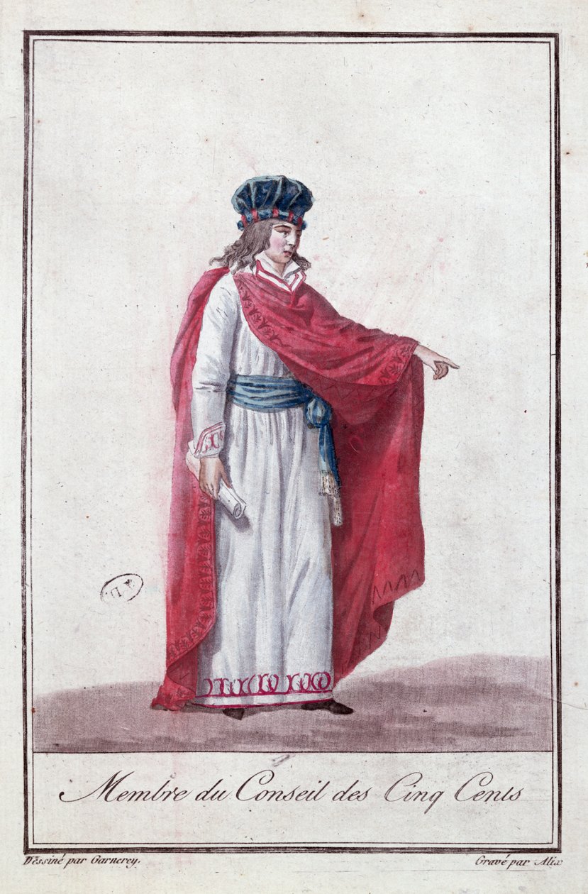 Lid van de Raad van de Vijfhonderd tijdens de Directoire periode, 1795-99 door Jean Francois Garneray