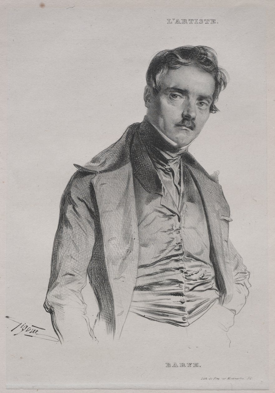 Antoine-Louis Barye door Jean Francois Gigoux