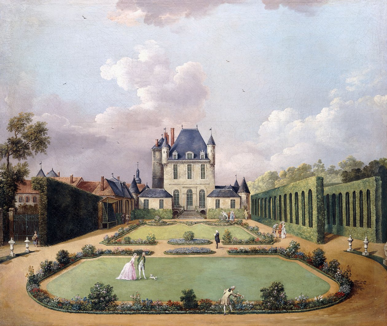 Zichten op het Kasteel de Mousseaux en zijn Tuinen door Jean Francois Hue