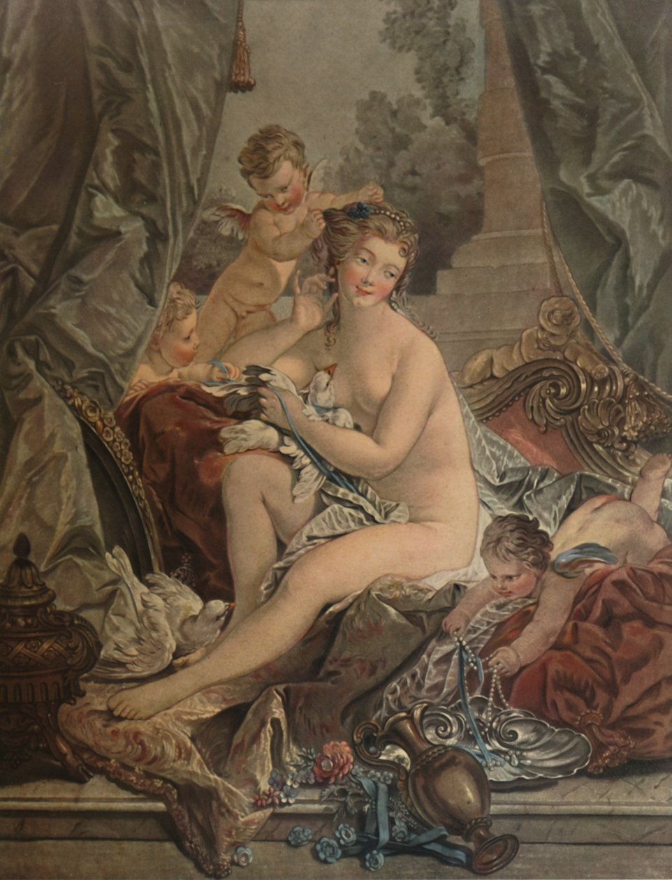 La Toilette De Venus, Venus in bad, 1783, 1913 door Jean Francois Janinet