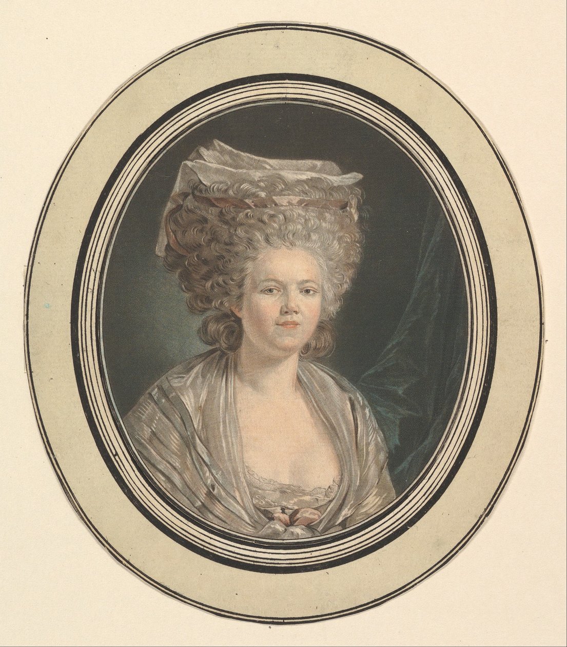 Mademoiselle Rose Bertin, kleermaakster van Marie-Antoinette door Jean Francois Janinet