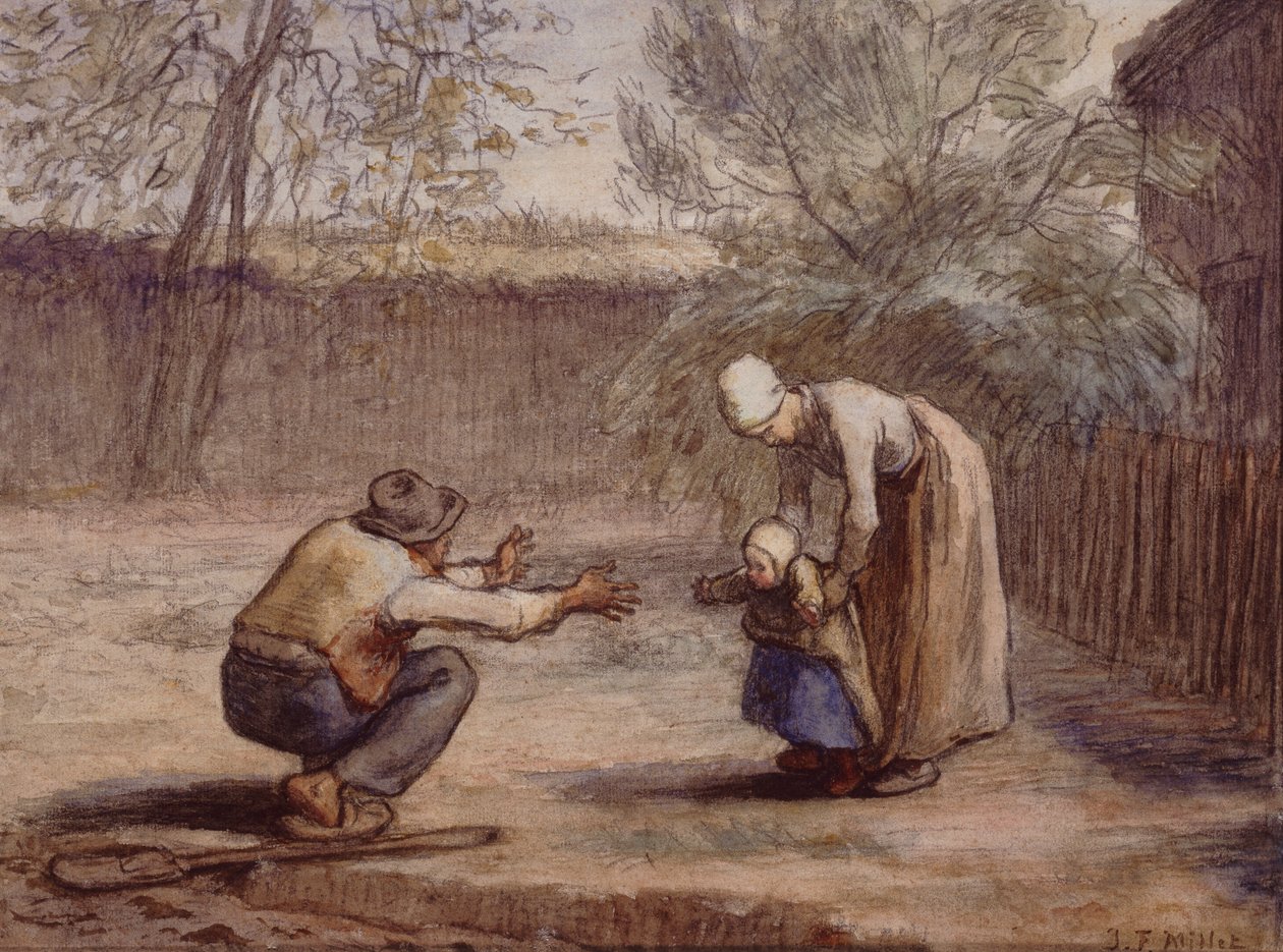 Eerste stappen door Jean Francois Millet