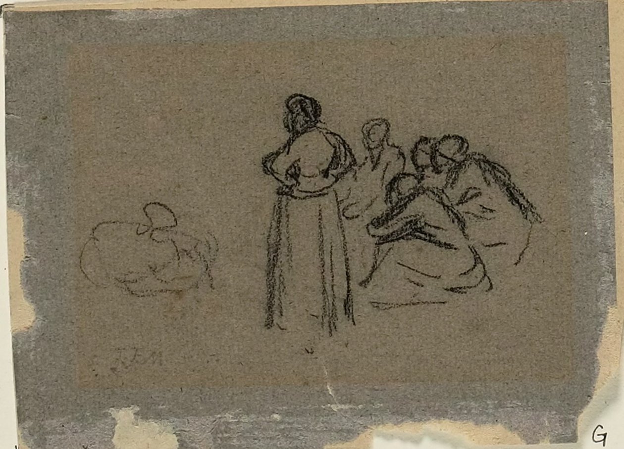 Groep vrouwen door Jean Francois Millet