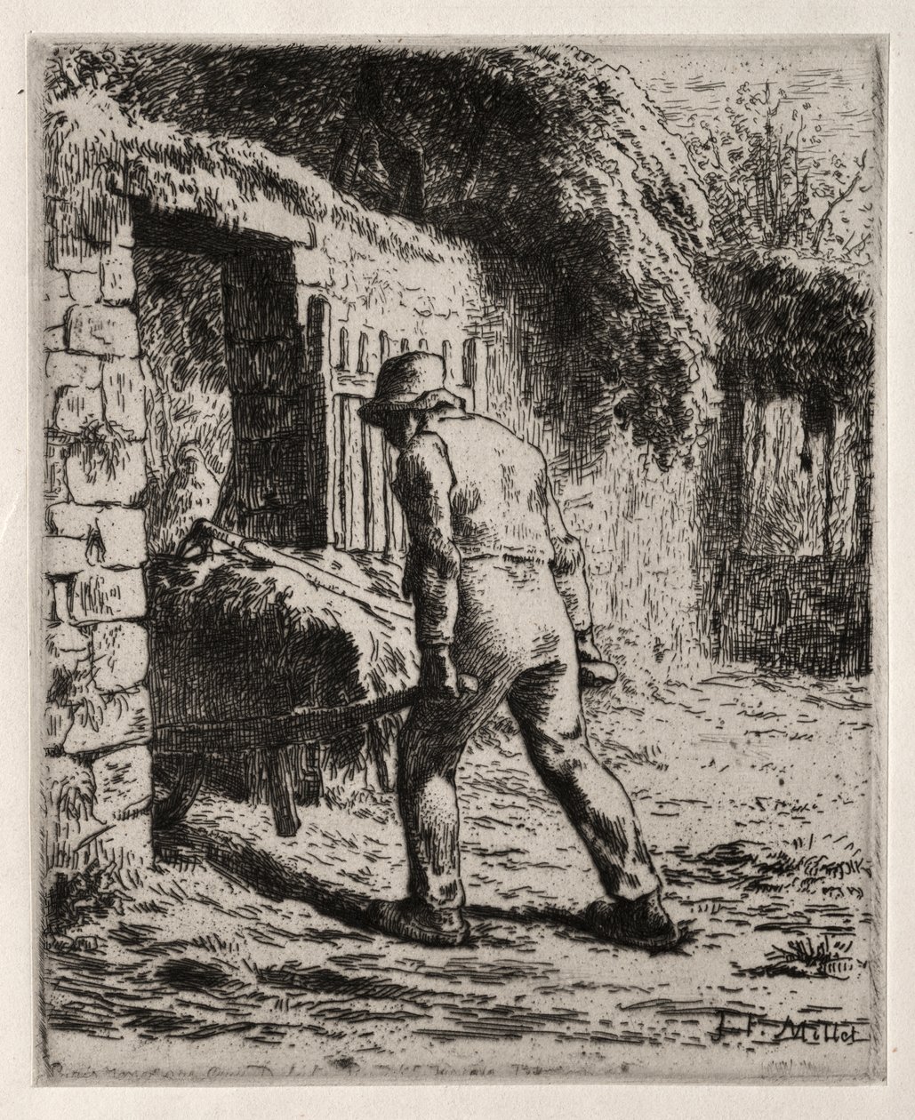 Boer Keert Terug van de Mishoop door Jean Francois Millet