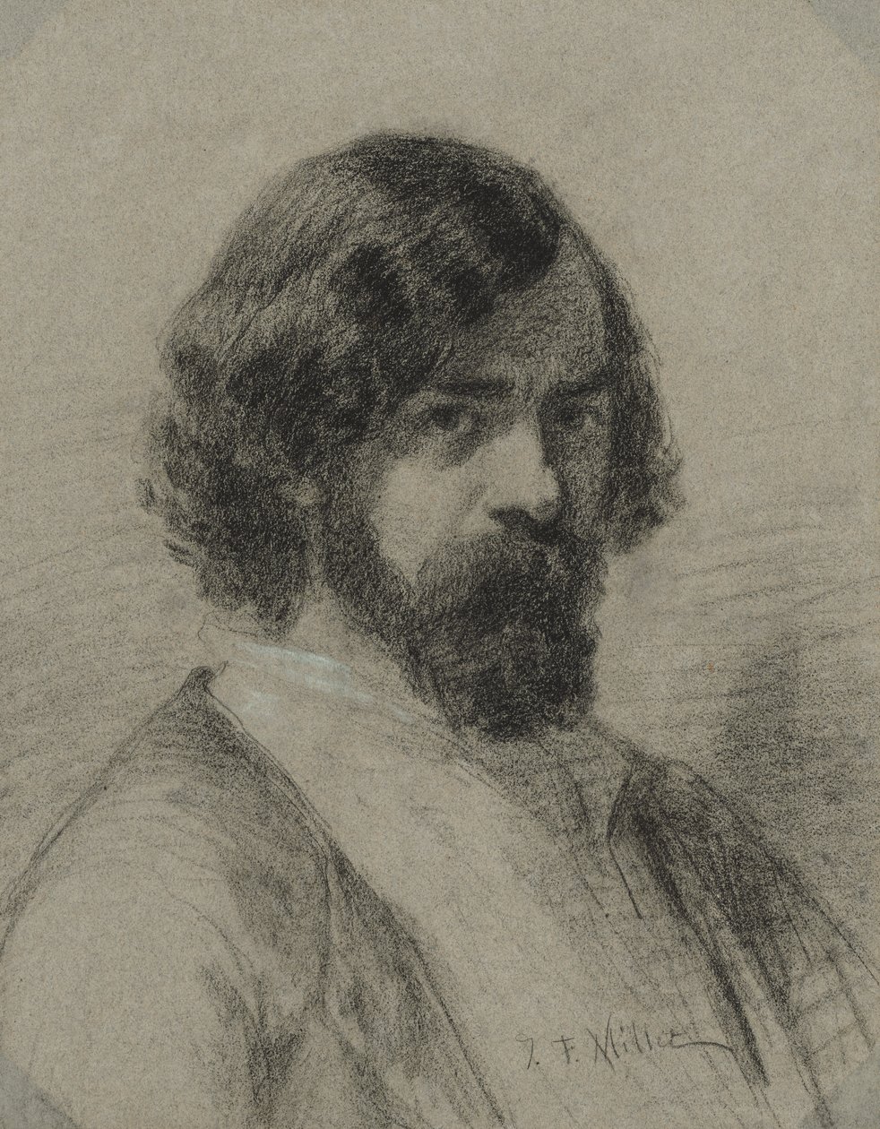 Portret van Narcisse Virgile Diaz de la Peña door Jean Francois Millet