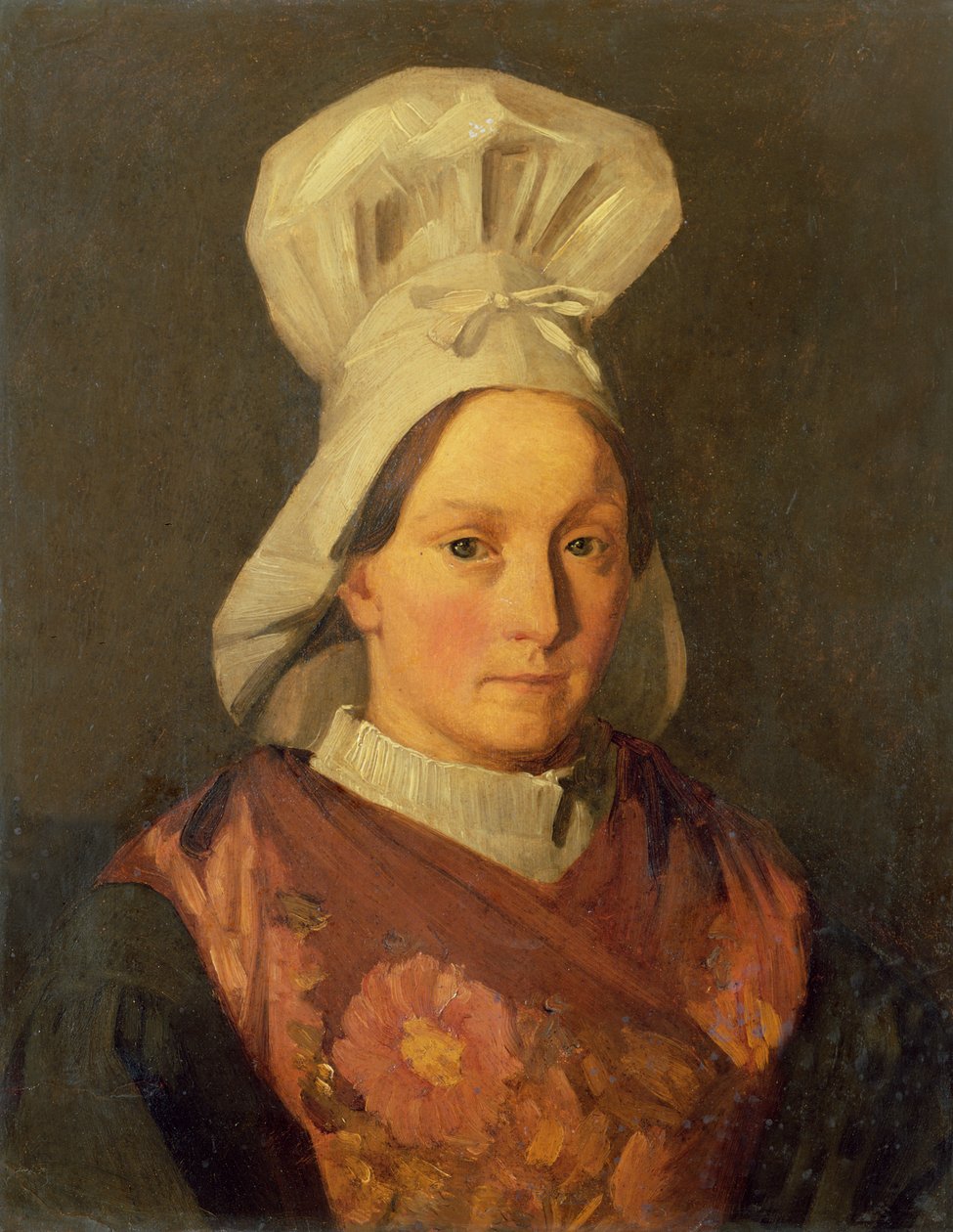 Portret van de zus van de kunstenaar, Emily door Jean Francois Millet