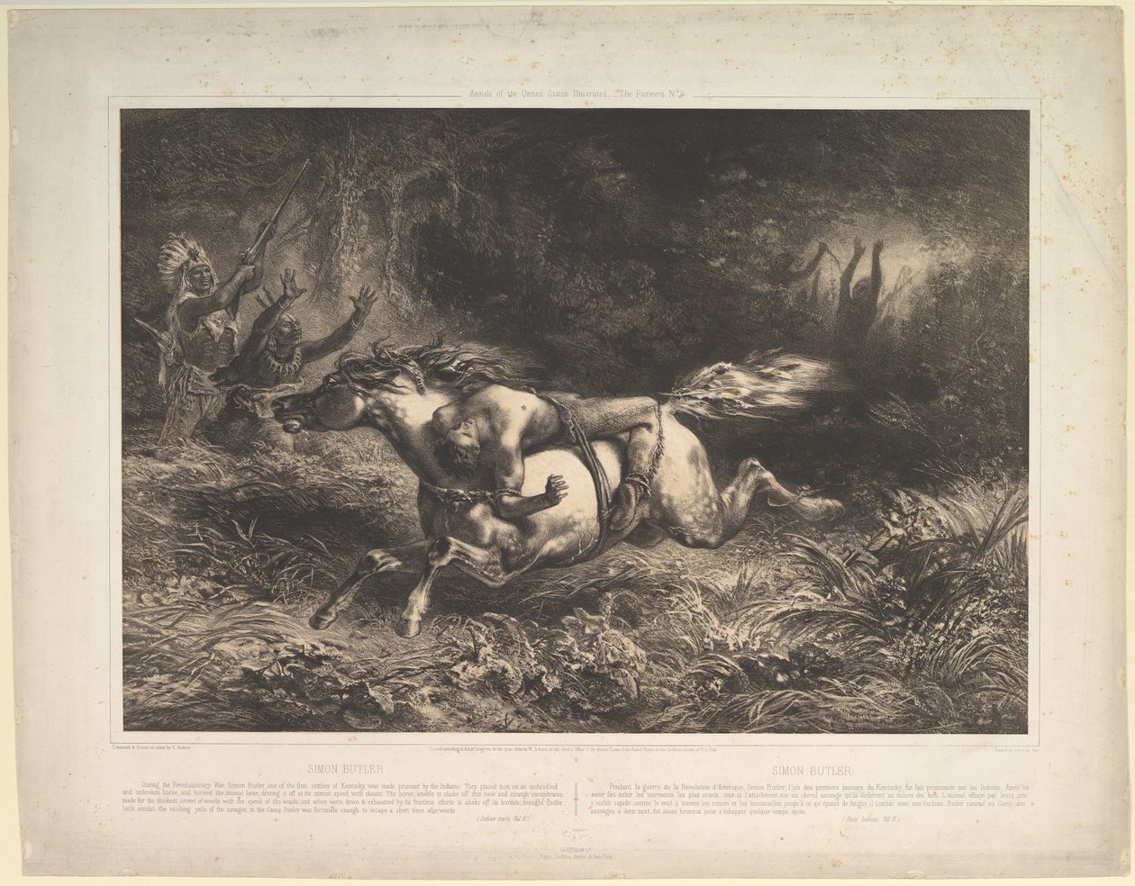 Simon Butler Indian Trails, vol. II, 1852 door Jean Francois Millet