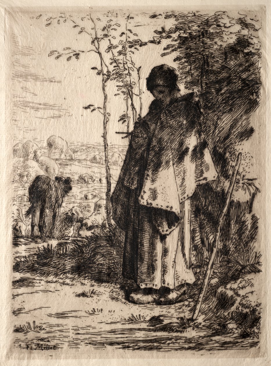 De Grote Herderin door Jean Francois Millet
