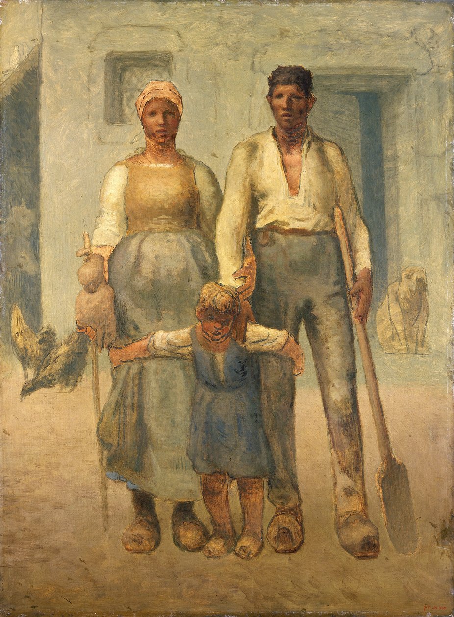 De boerenfamilie, 1871-72 door Jean Francois Millet