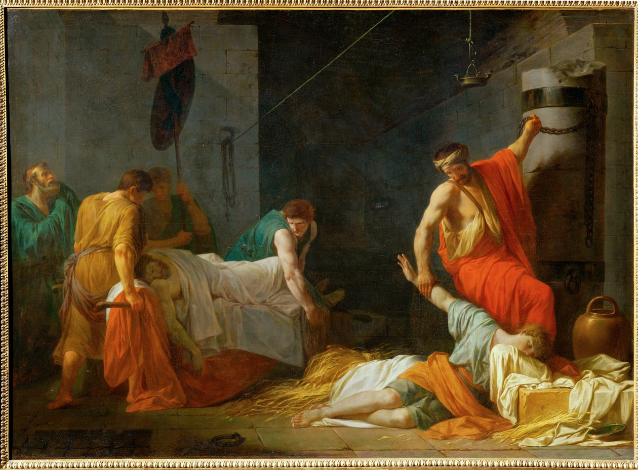 De begrafenis van Miltiade ... door Jean François Pierre Peyron