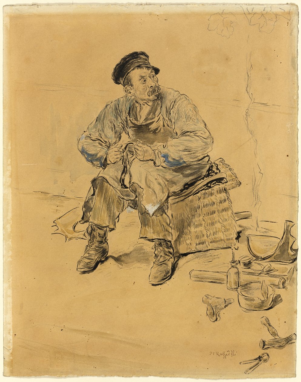 Een schoenmaker door Jean-Francois Rafaelli