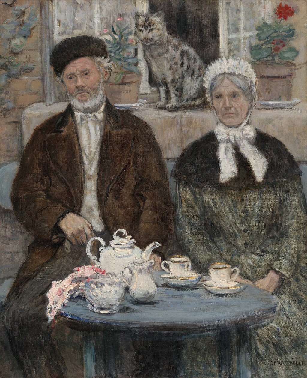 Middagthee, ca. 1880 door Jean Francois Raffaelli