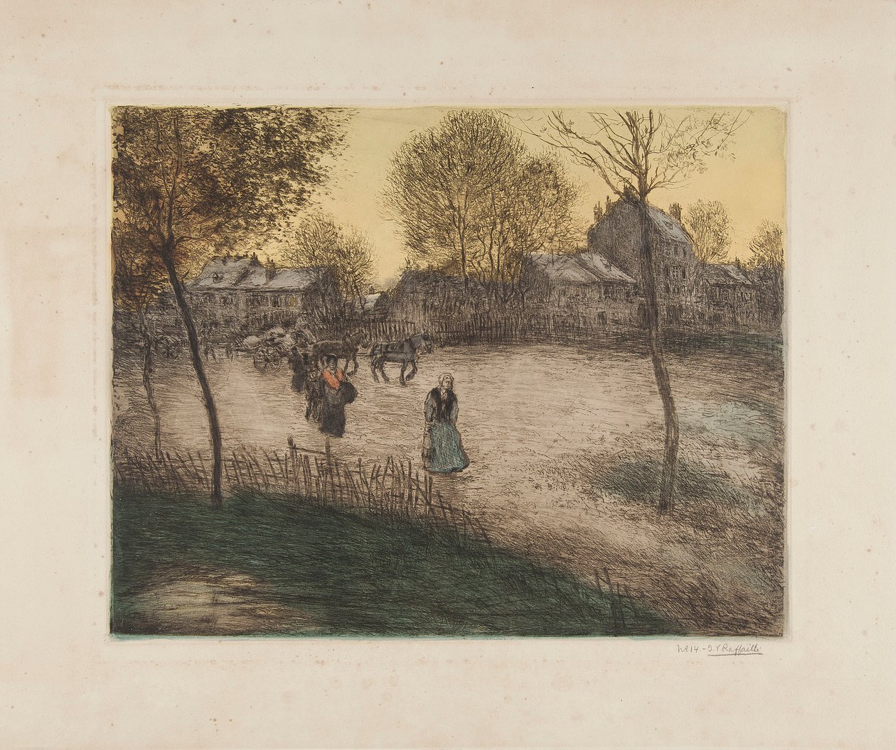 Het plein van de opstand door Jean Francois Raffaelli