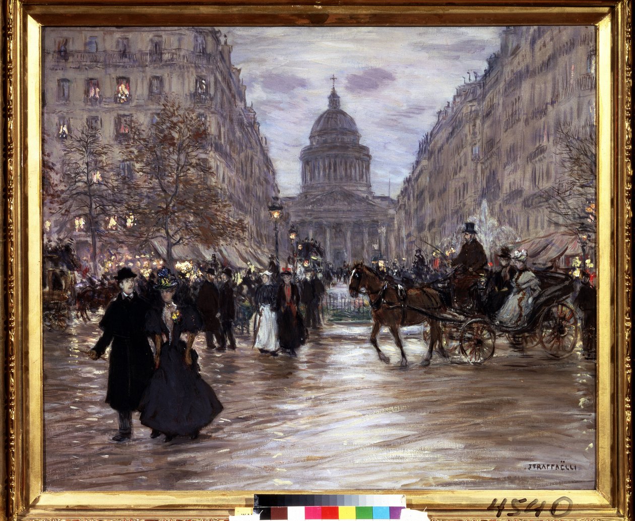 De boulevard Saint-Michel door Jean Francois Raffaelli