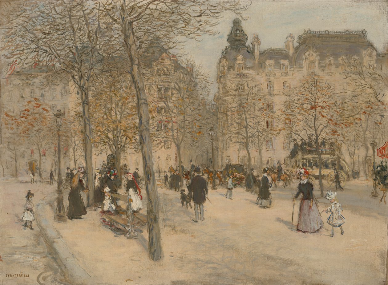 Plein in Parijs door Jean Francois Raffaelli