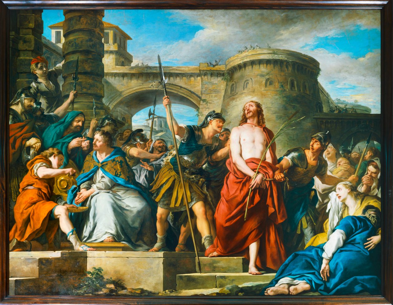 Christus voor Pilatus ... door Jean François de Troy