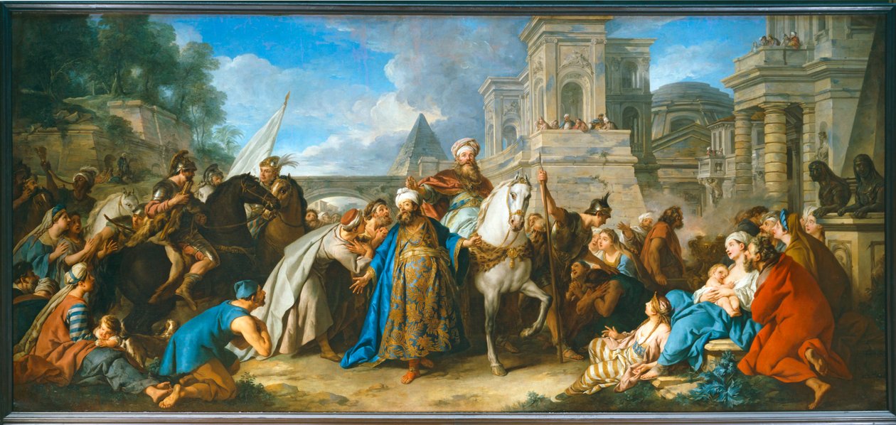 De triomf van Mordechai ... door Jean François de Troy