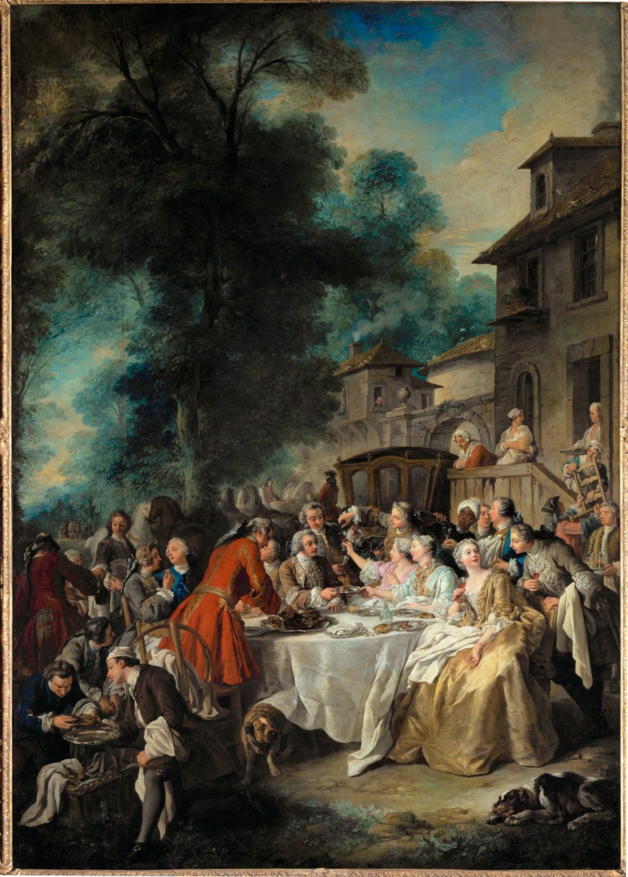 Een jachtlunch ... door Jean François de Troy