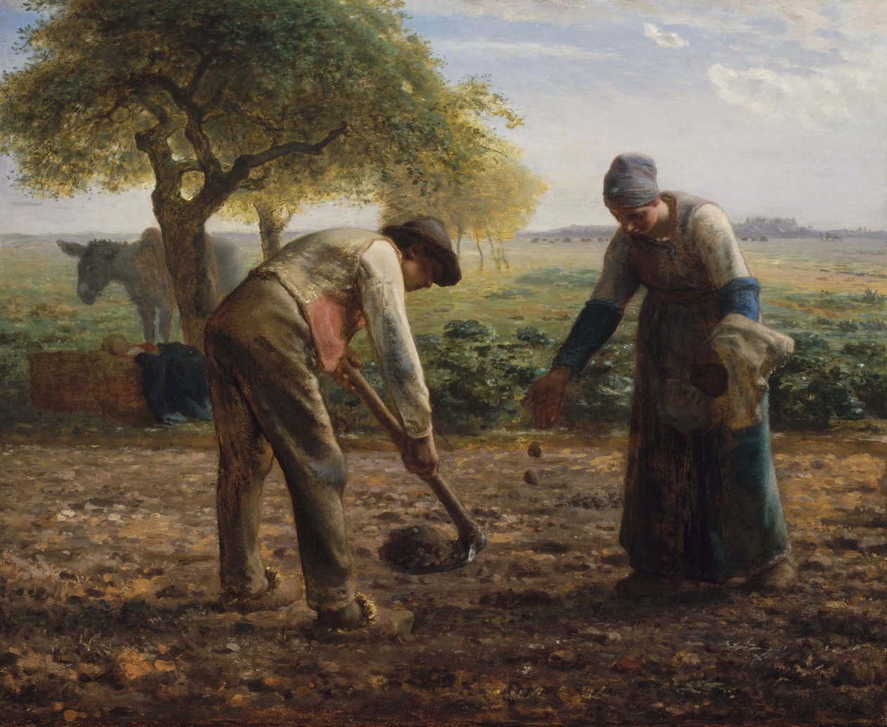 Aardappelplanters door Jean-Francois Millet