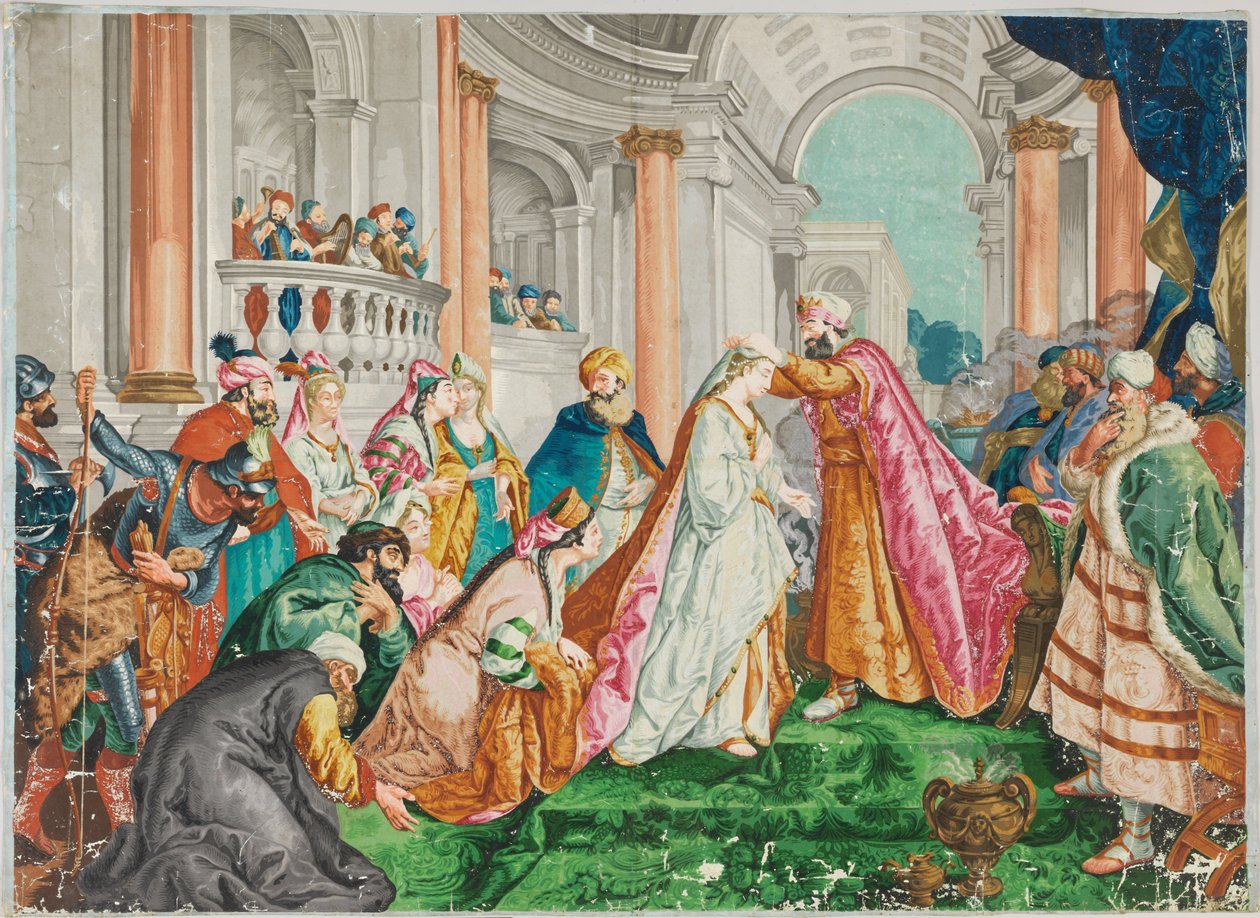 De kroning van Esther door Jean François de Troy