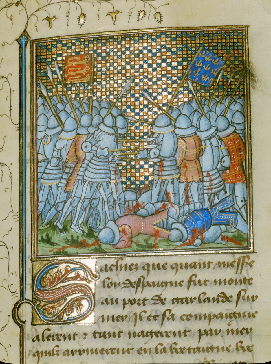 Strijd tussen de Fransen en de Engelsen op de kust van Bretagne ... door Jean Froissart