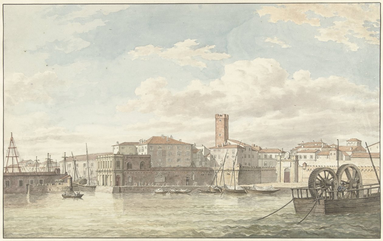 De haven van Civitavecchia door Jean Grandjean