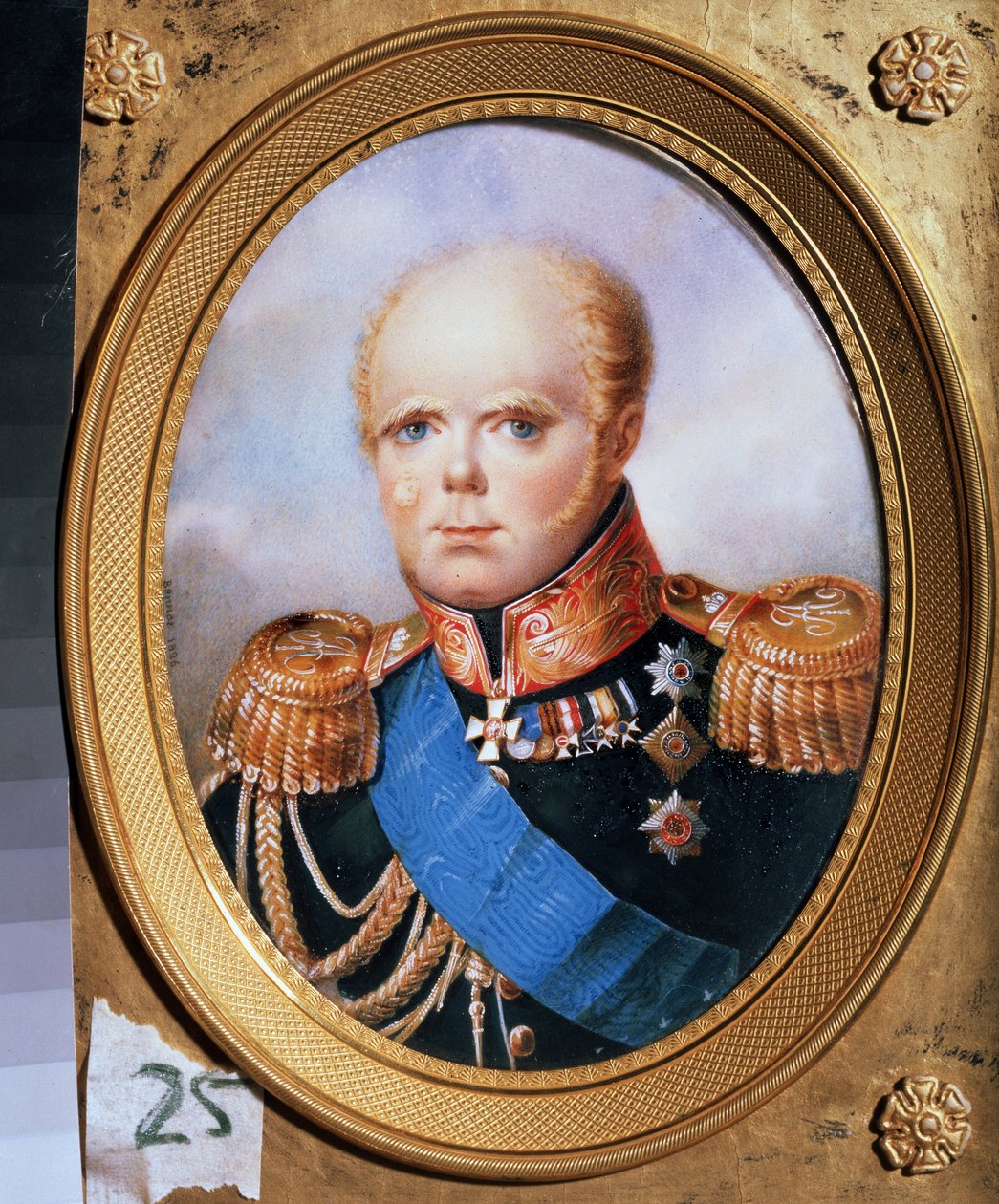 Portret van de grootvorst Constantijn Pavlovitsj van Rusland door Jean Henri Benner