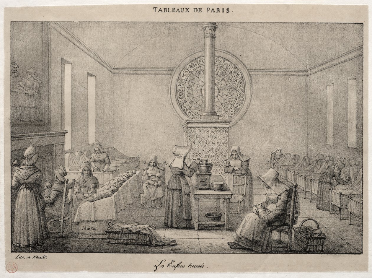 Scènes van Parijs: Het Weeshuis door Jean Henri Marlet