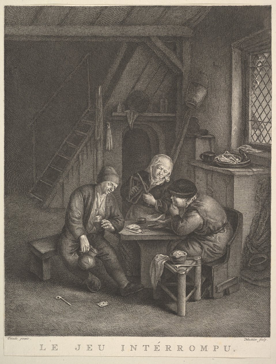 Het Onderbroken Spel Le Jeu interrompu, 1730-68 door Jean Heudelot