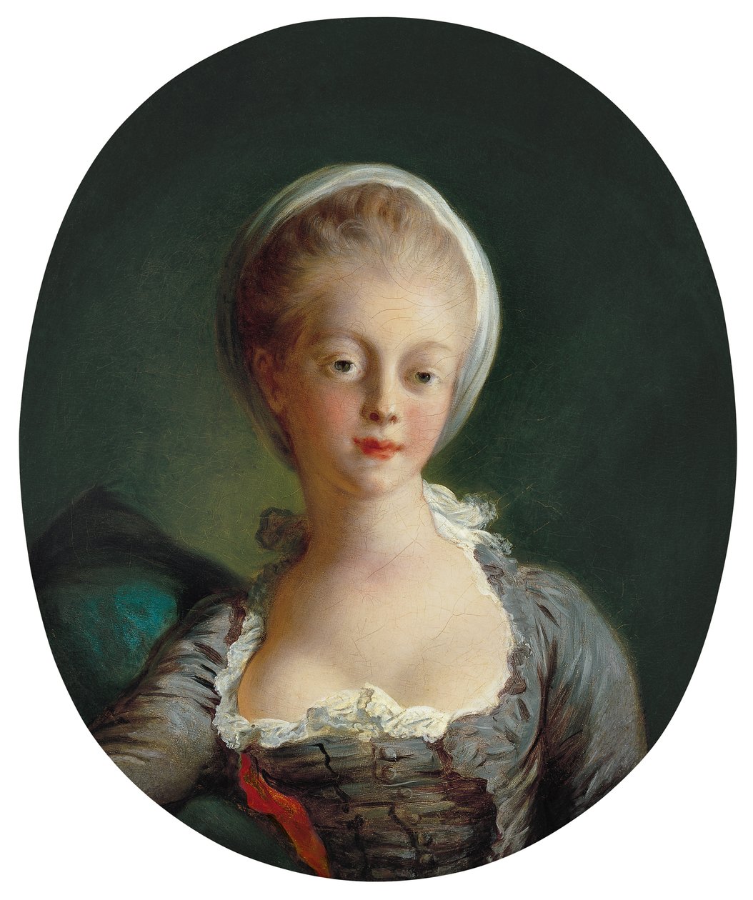 Fragonard - Portret van een jonge dame, ca. 1770 - 1772 door Jean Honore Fragonard