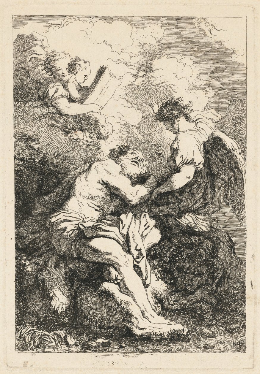 Het visioen van Sint Hiëronymus door Jean Honoré Fragonard after Johann Liss