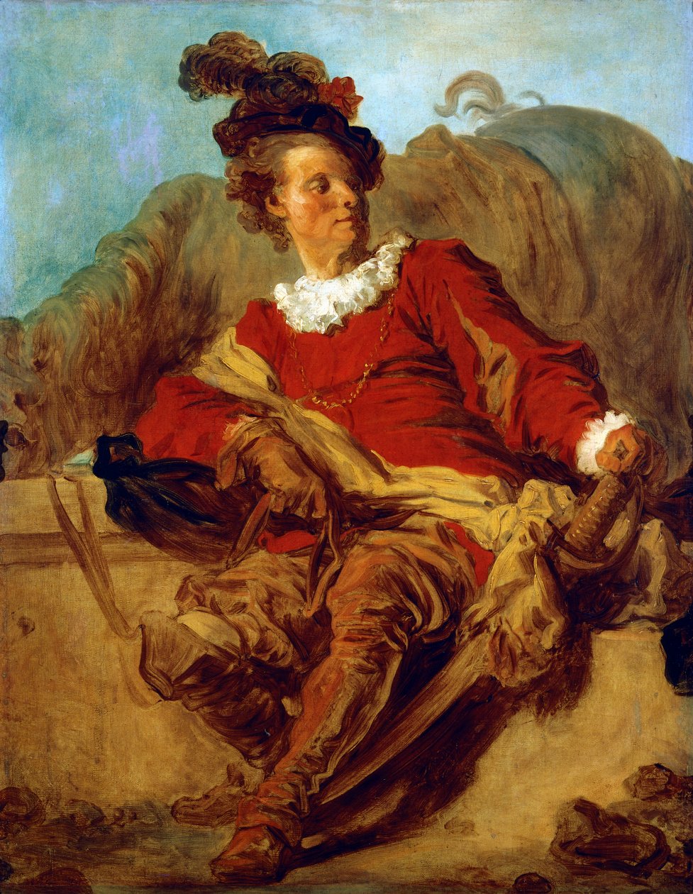 Abt van Saint-Non, gekleed in Spaanse stijl door Jean Honore Fragonard
