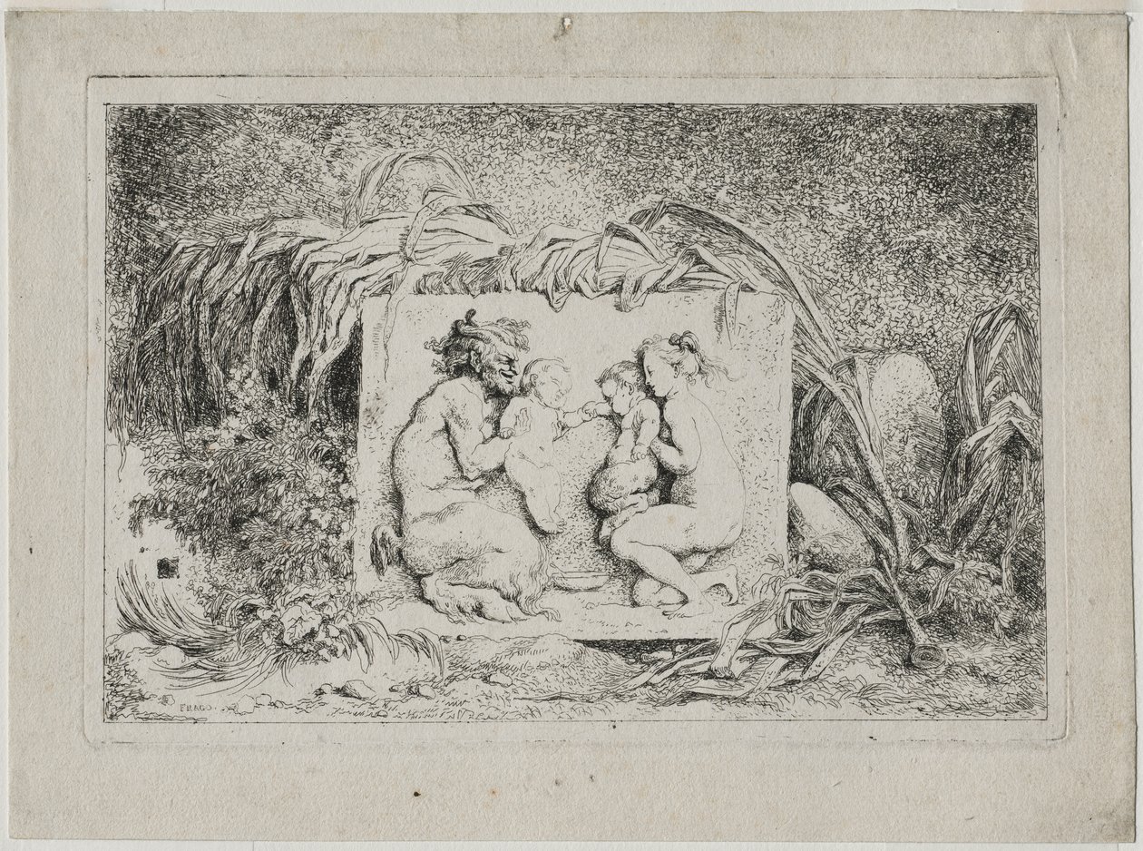 Bacchanalen: De Familie van de Satyr door Jean Honore Fragonard