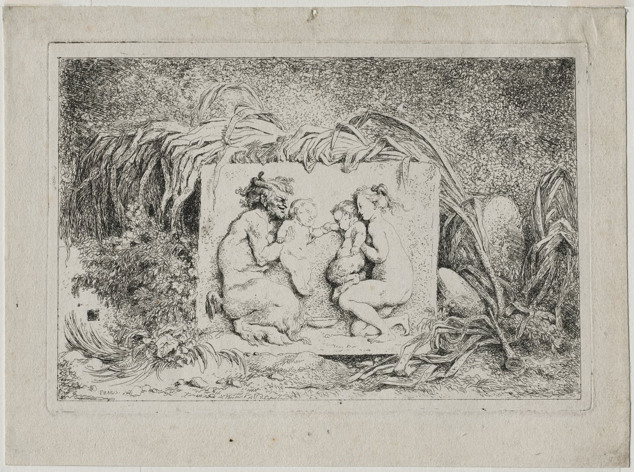 Bacchanalen: De familie van de saters, 1763 door Jean Honore Fragonard