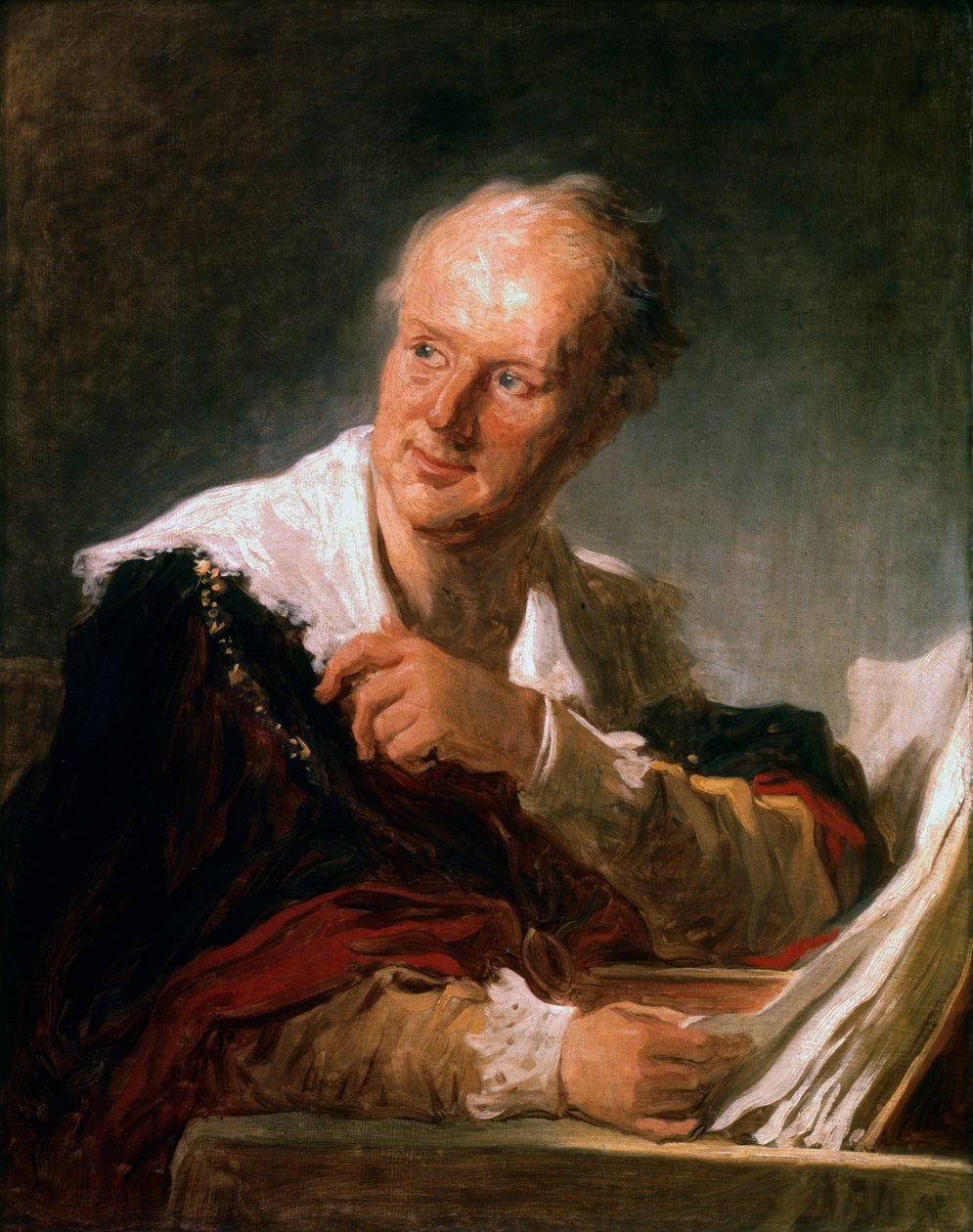 Denis Diderot, 18e-eeuwse Franse letterkundige en encyclopedist door Jean Honore Fragonard