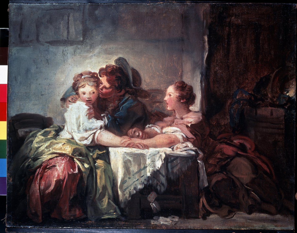 Het verloren spel of De gewonnen kus door Jean Honore Fragonard